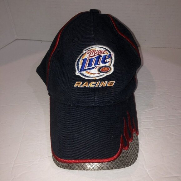 VTG Set of 2 Rusty Wallace #2 Miller Lite Racing Adjustable Hat Cap NASCAR Blue - Picture 2 of 16